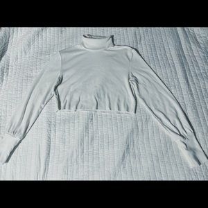 DONATING TOMORROW white turtleneck crop top